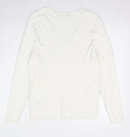 Womens UK Size 18 Marks and Spencer Ivory Pullover Jumper