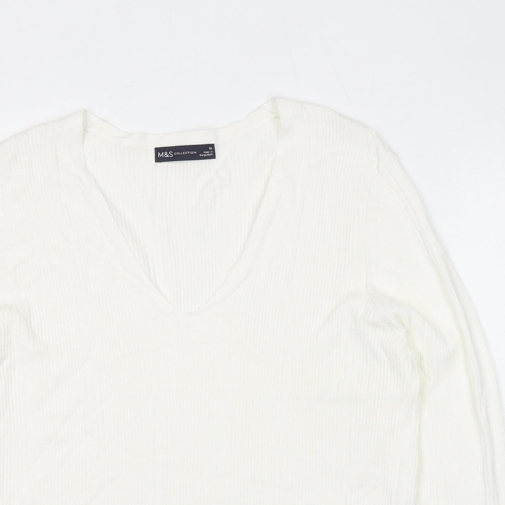 Womens UK Size 18 Marks and Spencer Ivory Pullover Jumper