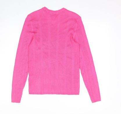 Womens UK Size 12 Marks and Spencer Pink Basic Blouse