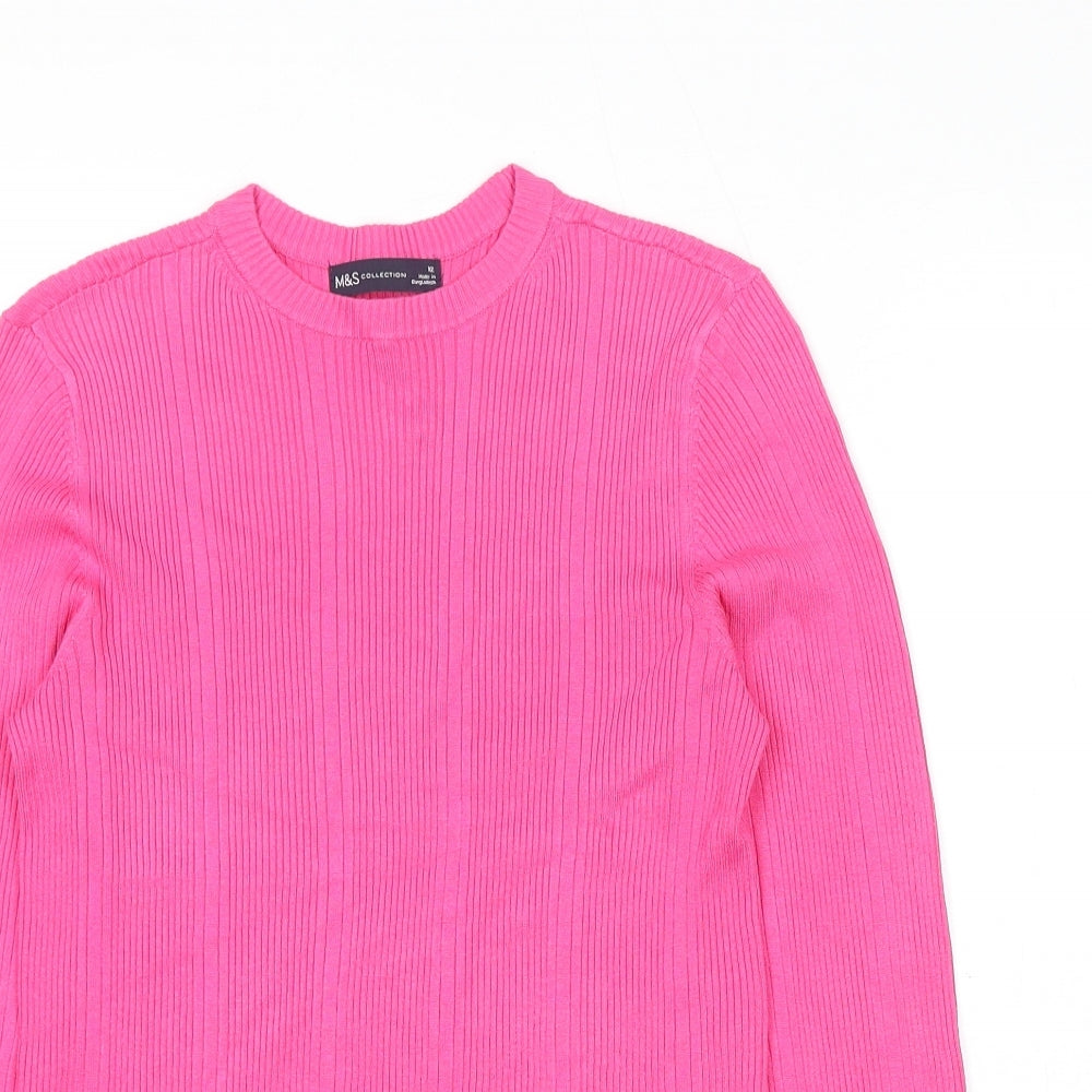 Womens UK Size 12 Marks and Spencer Pink Basic Blouse