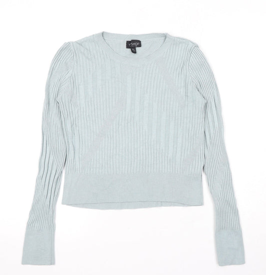Womens UK Size 8 Topshop Blue Pullover Jumper