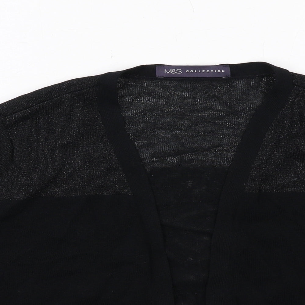 Womens UK Size 14 Marks and Spencer Black Cardigan Jumper