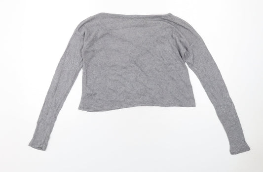 Womens UK Size S Hollister Grey Pullover Jumper