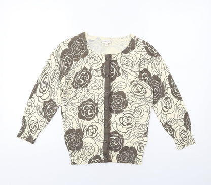 Womens UK Size 10 Phase Eight Ivory Cardigan Jumper