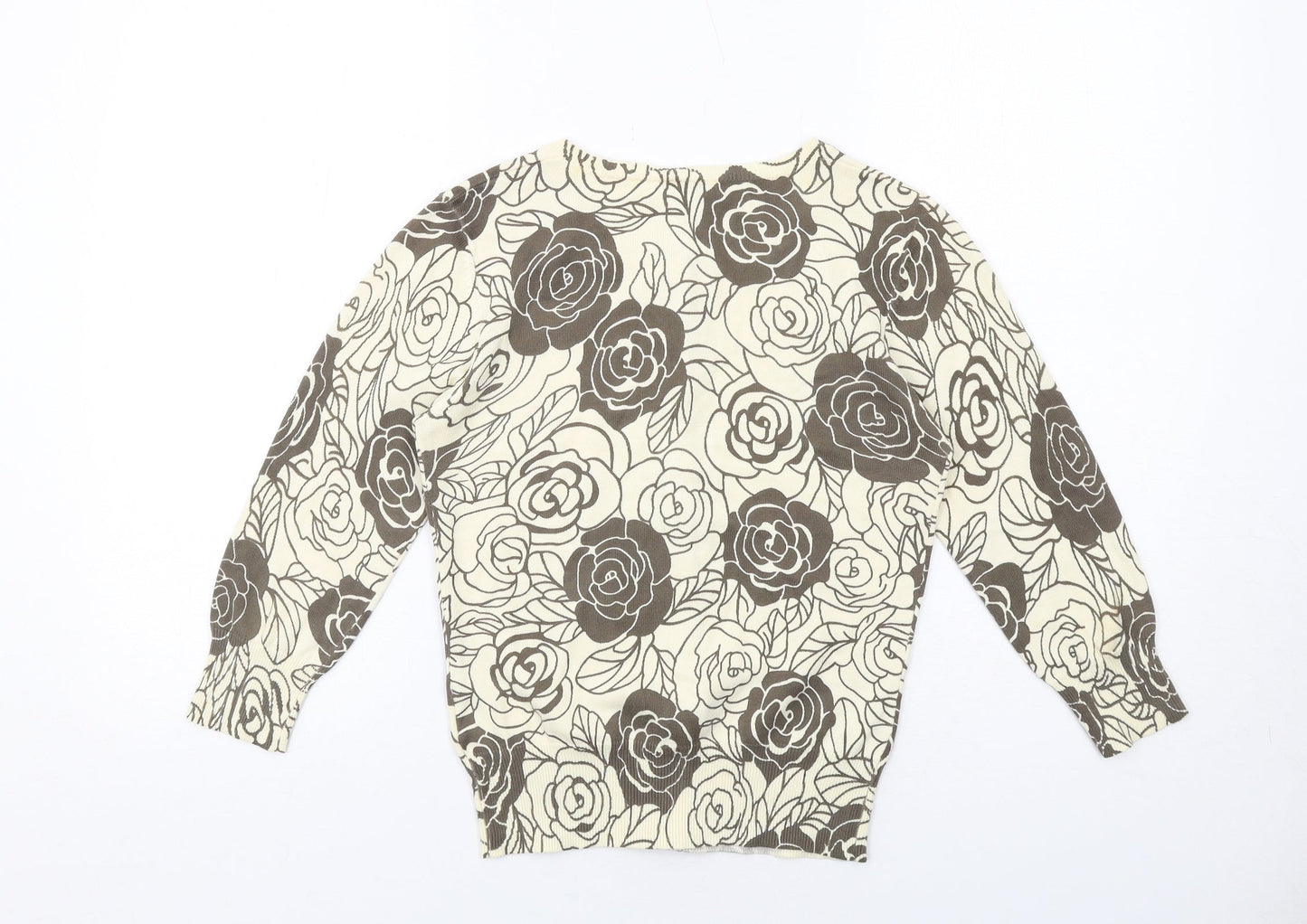 Womens UK Size 10 Phase Eight Ivory Cardigan Jumper
