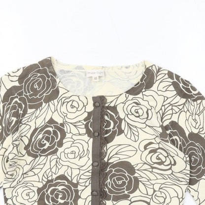 Womens UK Size 10 Phase Eight Ivory Cardigan Jumper