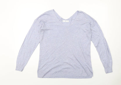 Womens UK Size S Mango Blue Pullover Jumper