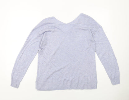 Womens UK Size S Mango Blue Pullover Jumper