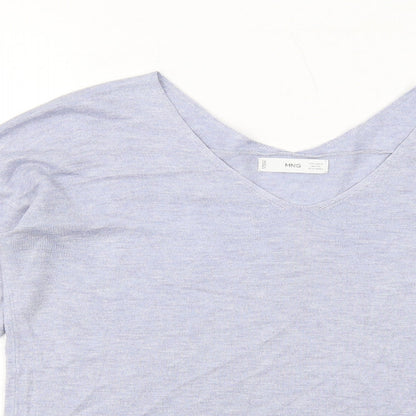 Womens UK Size S Mango Blue Pullover Jumper