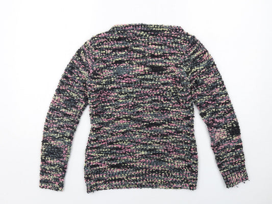 Womens UK Size S QED London Multicoloured Pullover Jumper