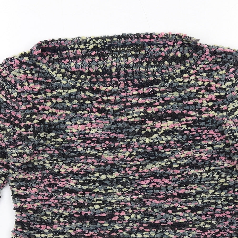 Womens UK Size S QED London Multicoloured Pullover Jumper
