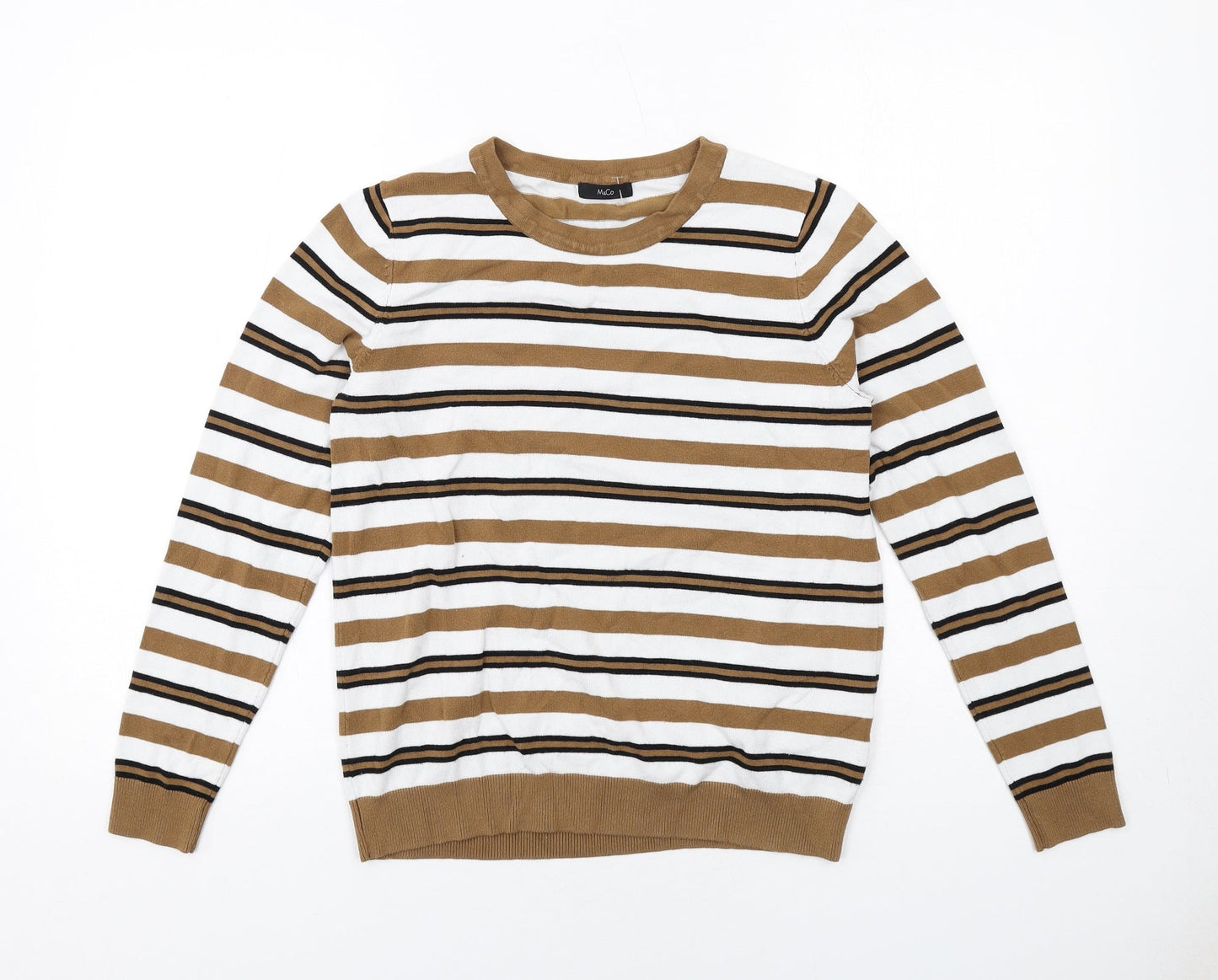 Womens UK Size 12 M&Co Beige Pullover Jumper
