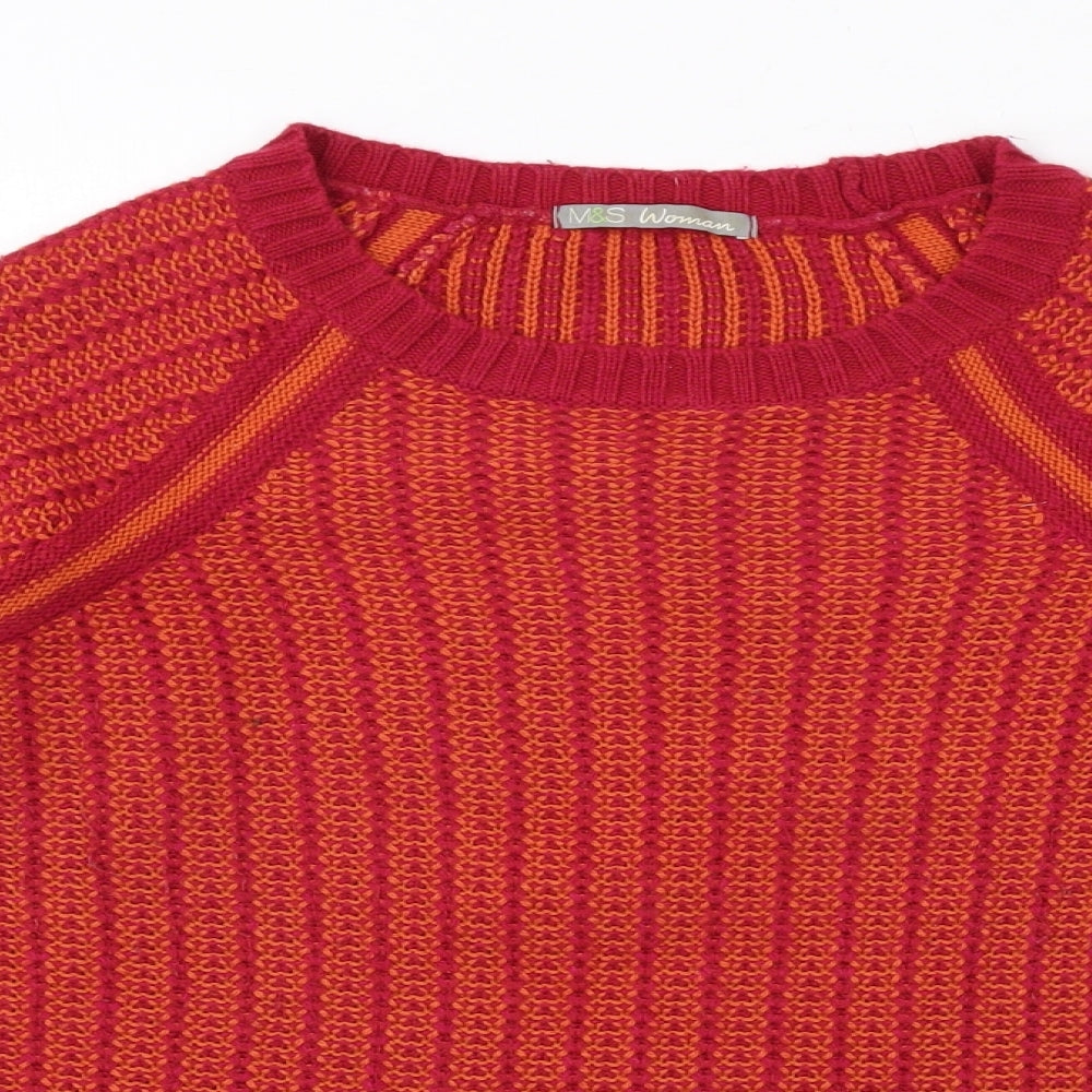 Womens UK Size 12 Marks and Spencer Red Pullover Jumper