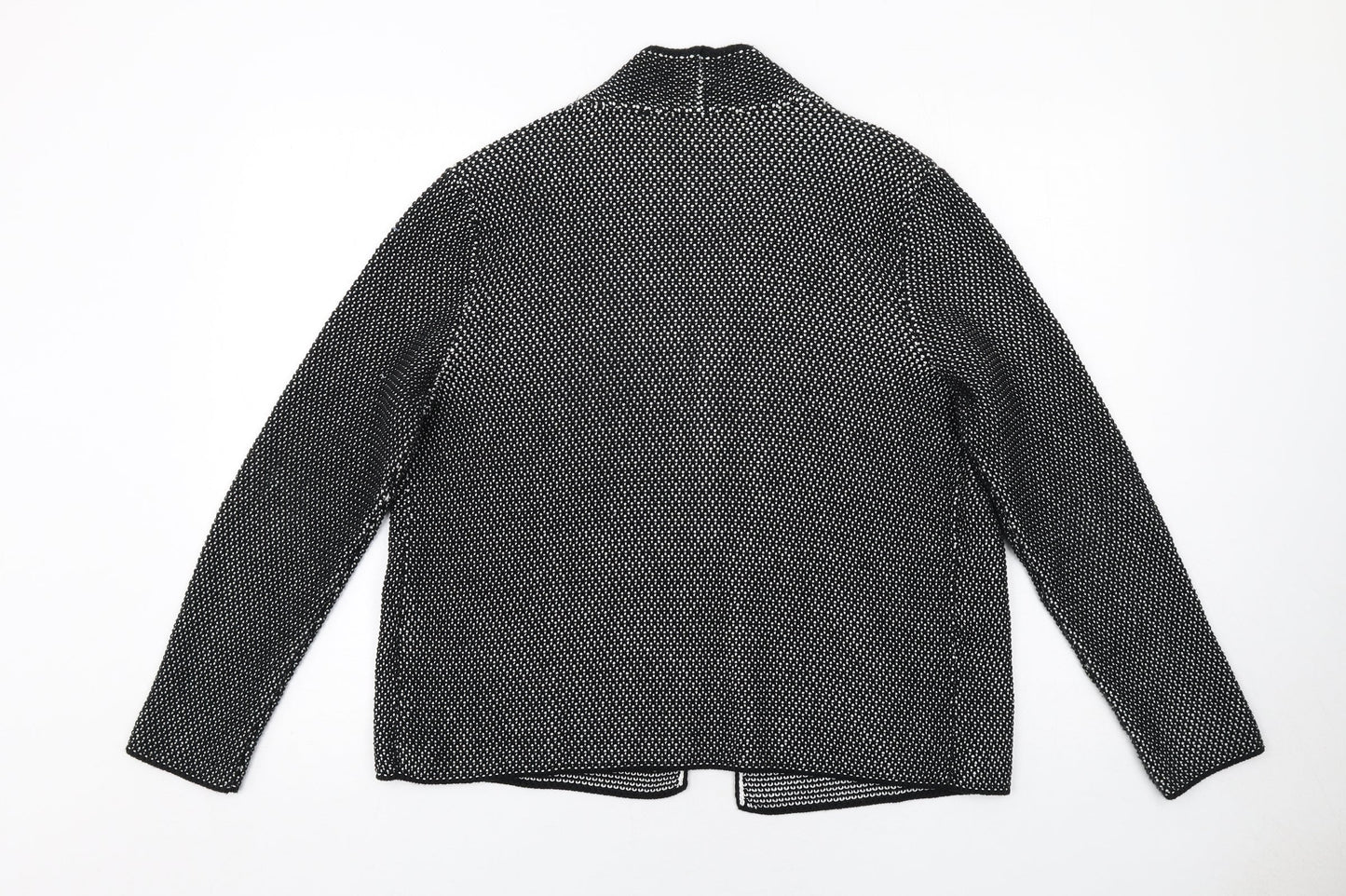 Olsen Womens Black V-Neck Cotton Cardigan Jumper Size 14