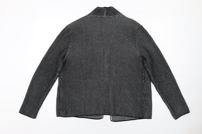 Olsen Womens Black V-Neck Cotton Cardigan Jumper Size 14