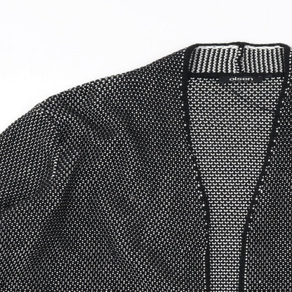 Olsen Womens Black V-Neck Cotton Cardigan Jumper Size 14