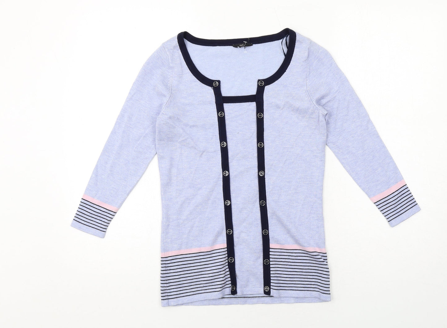 Womens UK Size 8 M&Co Blue Pullover Jumper
