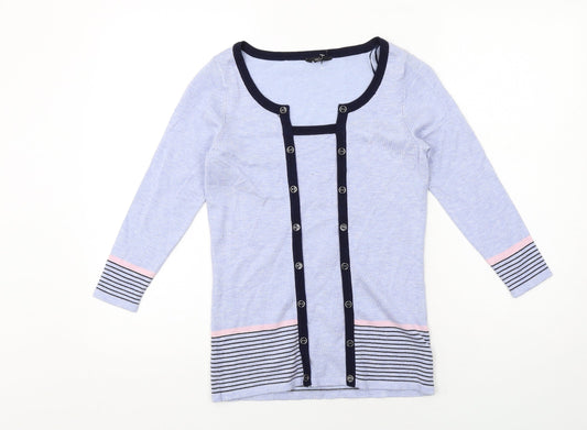 Womens UK Size 8 M&Co Blue Pullover Jumper