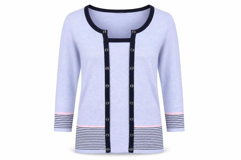 Womens UK Size 8 M&Co Blue Pullover Jumper