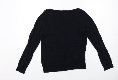 Womens UK Size 10 Mint Velvet Black Pullover Jumper