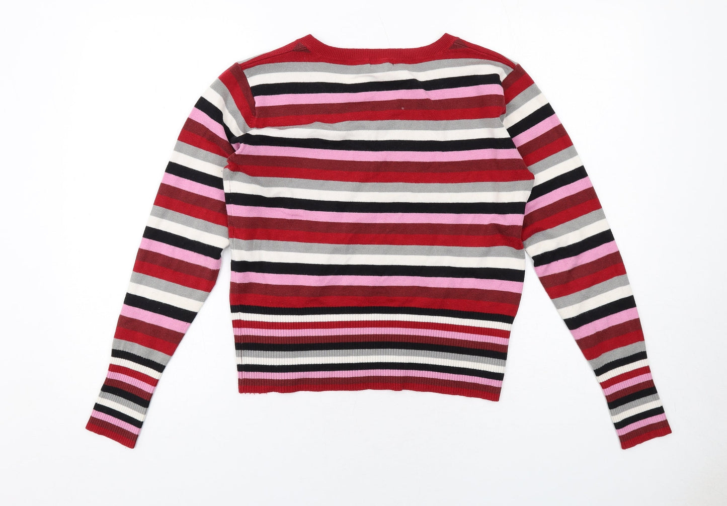 Womens UK Size L Fluid Multicoloured Pullover Jumper