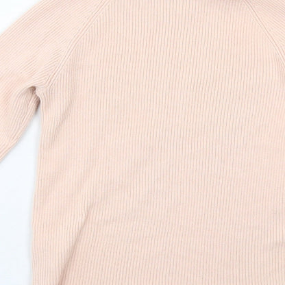 Jack Wills Womens Pink Round Neck Polyester Pullover Jumper Size 6
