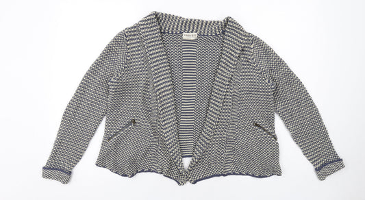 Womens UK Size 14 Indigo Blue Cardigan Jumper