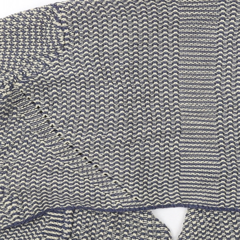 Womens UK Size 14 Indigo Blue Cardigan Jumper