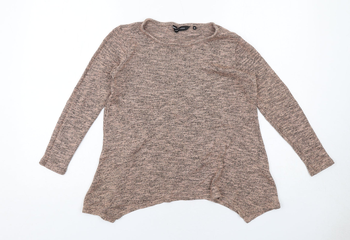 Womens UK Size 10 New Look Beige Basic Blouse