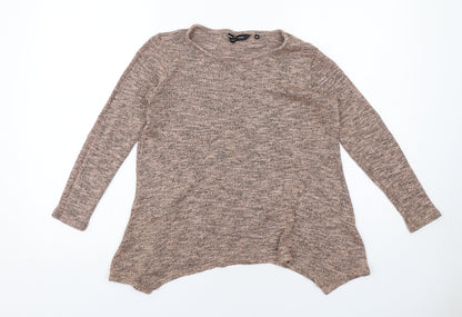 Womens UK Size 10 New Look Beige Basic Blouse