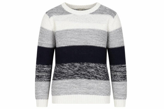 Forever 21 Womens Multicoloured Round Neck Striped Cotton Pullover Jumper Size S