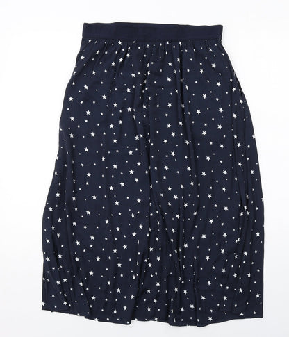 Hush Womens Blue Geometric Polyester Swing Skirt Size 12 - Star pattern