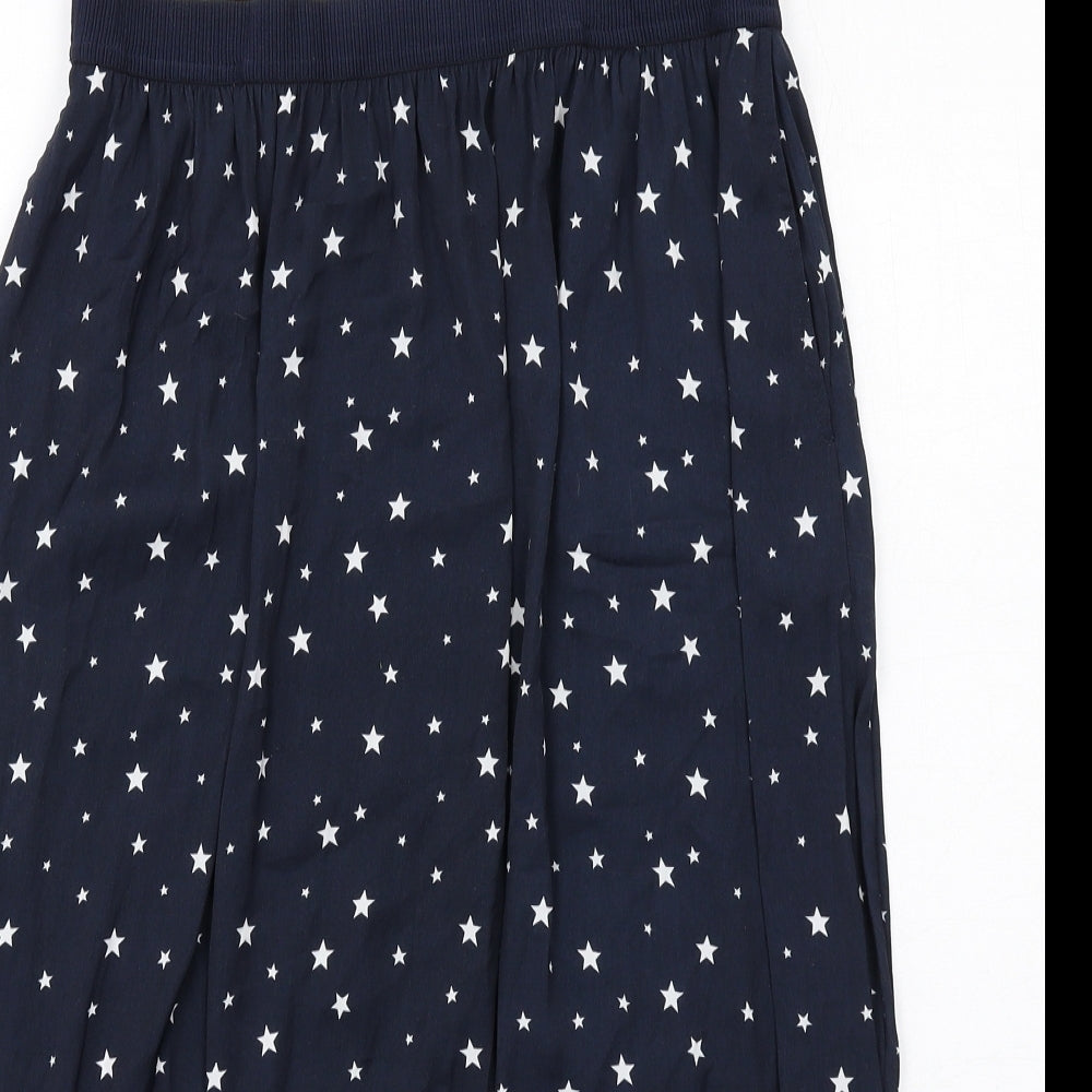Hush Womens Blue Geometric Polyester Swing Skirt Size 12 - Star pattern