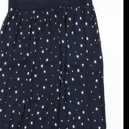 Hush Womens Blue Geometric Polyester Swing Skirt Size 12 - Star pattern