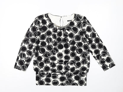 Womens UK Size 10 Roman Black Basic Blouse