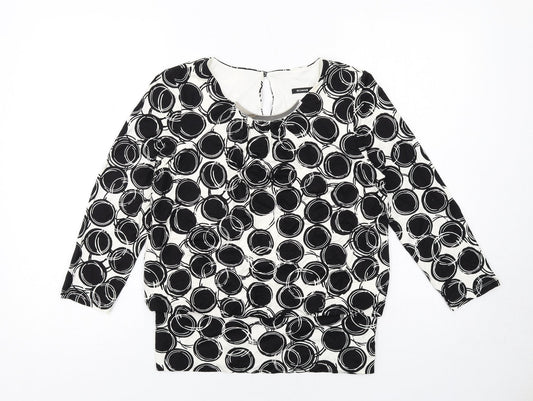 Womens UK Size 10 Roman Black Basic Blouse