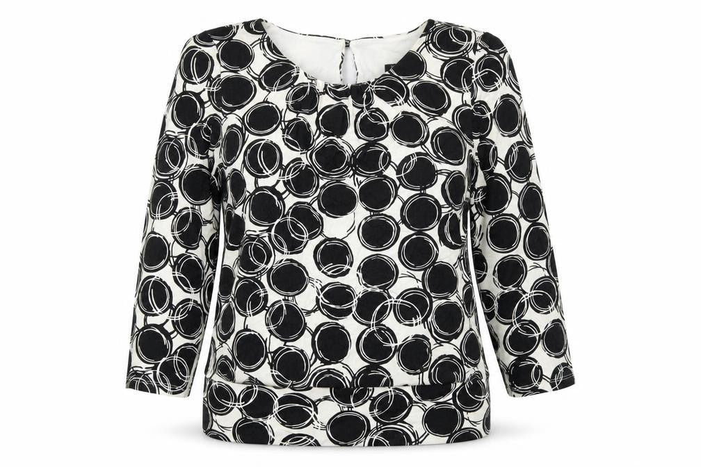 Womens UK Size 10 Roman Black Basic Blouse