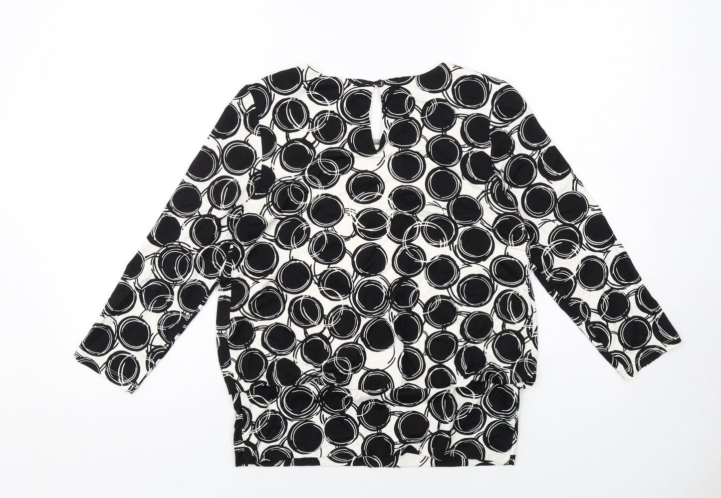 Womens UK Size 10 Roman Black Basic Blouse