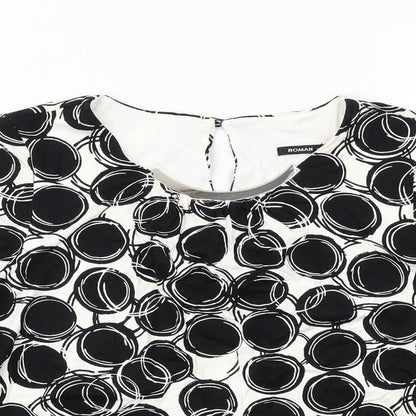 Womens UK Size 10 Roman Black Basic Blouse