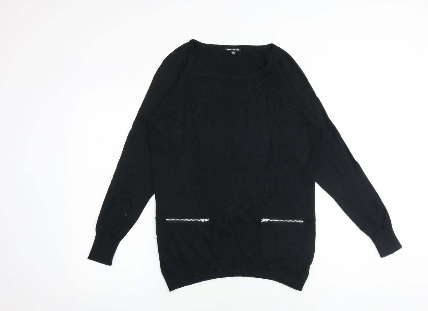 Womens UK Size 8 Warehouse Black Pullover Jumper