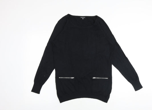 Womens UK Size 8 Warehouse Black Pullover Jumper