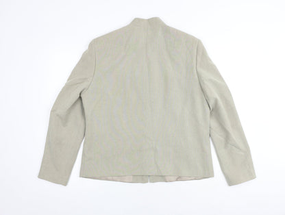 Gerry Weber Womens Beige Jacket Blazer Size 14 Zip