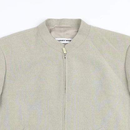 Gerry Weber Womens Beige Jacket Blazer Size 14 Zip
