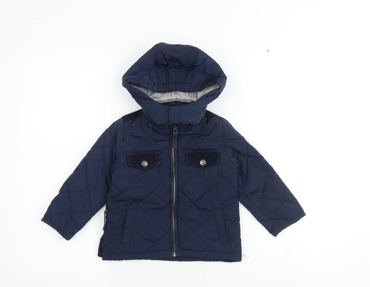 Additional front view of Freestyle boys’ blue jacket, size 2, years zip