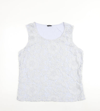 Womens UK Size 20 M&Co Blue Basic Tank