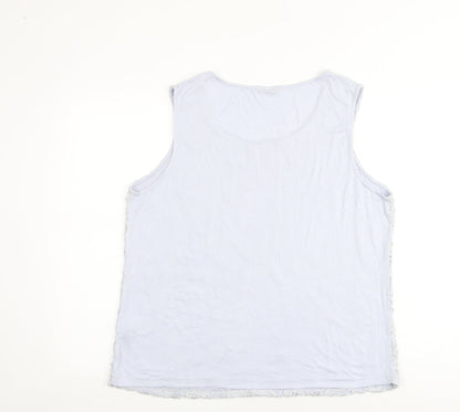 Womens UK Size 20 M&Co Blue Basic Tank