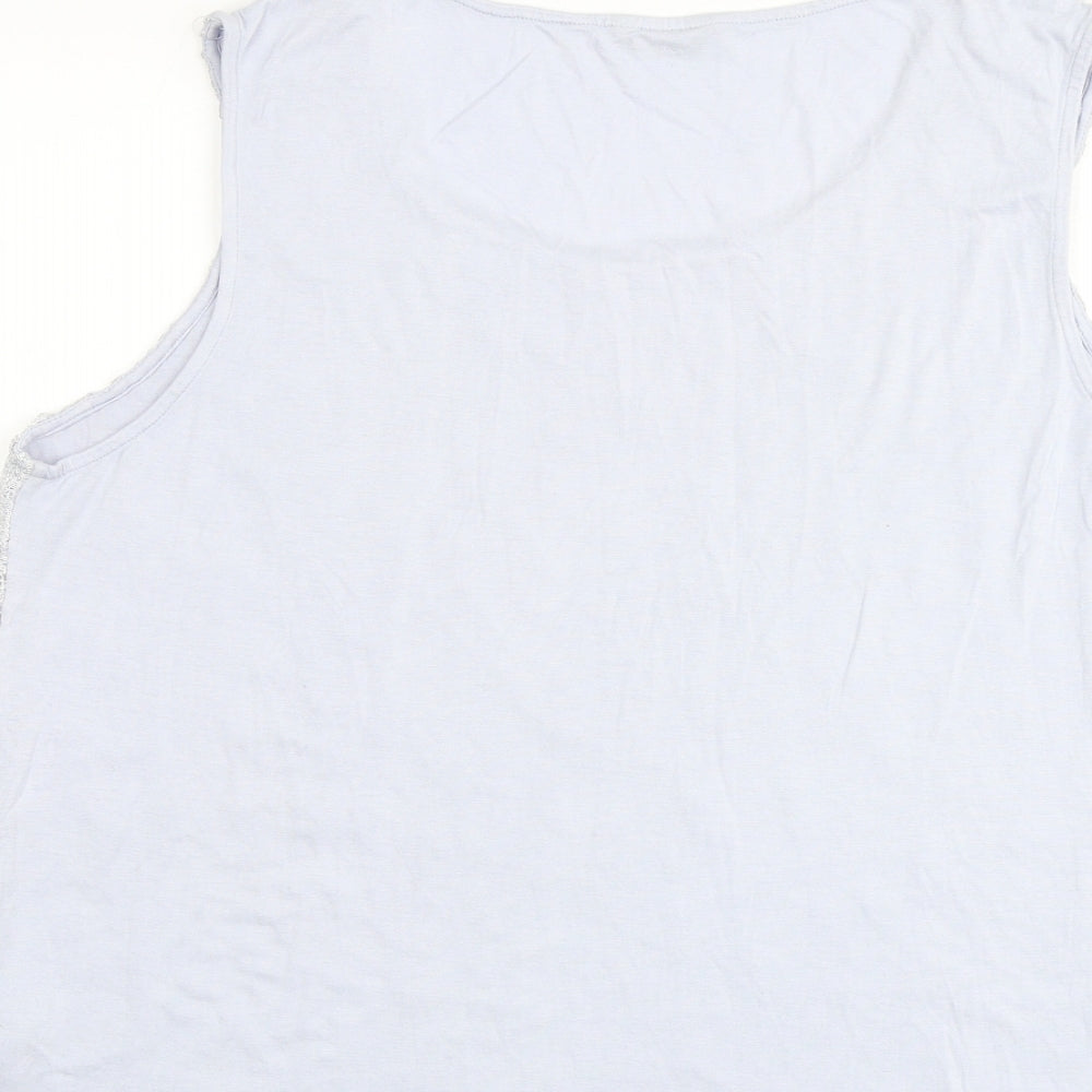 Womens UK Size 20 M&Co Blue Basic Tank