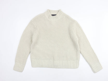 Womens UK Size M Marks and Spencer Beige Pullover Jumper