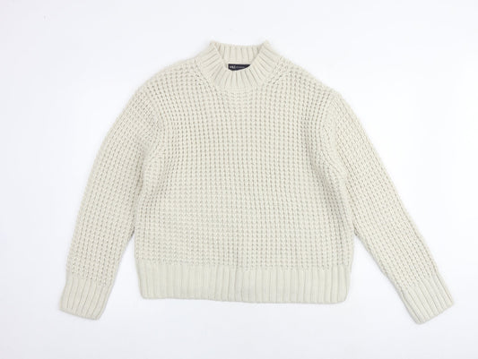 Womens UK Size M Marks and Spencer Beige Pullover Jumper