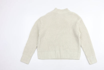 Womens UK Size M Marks and Spencer Beige Pullover Jumper